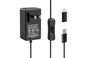 Smraza 5V 4A 20W Power Supply Compatible with Raspberry Pi 4 Model B 8GB 4GB 2GB 1GB, Type-C Power Supply with ON/Off Switch and a Micro USB Adapter for Raspberry Pi 3 B+ 3B