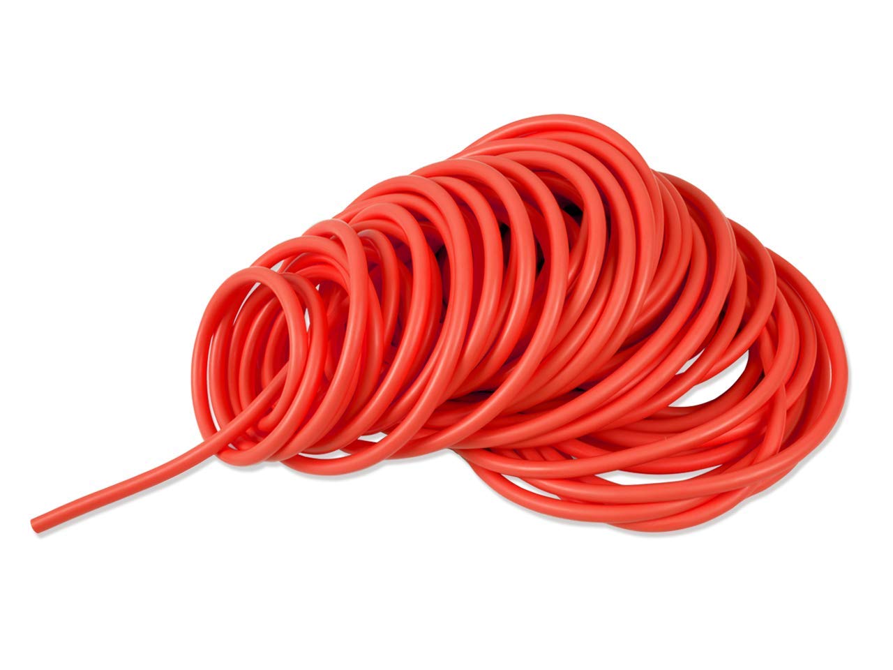Gima - Elastic Resistance Latex Tube, Skein, Length 25 m, Thickness 2.5 mm, Medium Resistance Level, Red Colour.