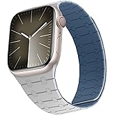 ZZDZZ Compatible with Apple Watch Band 49mm 46mm 45mm 44mm 42mm 41mm 40mm 38mm, Silicone Magnetic Adjustable Loop Strap for iWatch Ultra 3/2/1 SE3 Series 11 10 9 8 7 6-1 (42/41/40/38, Gray Blue)