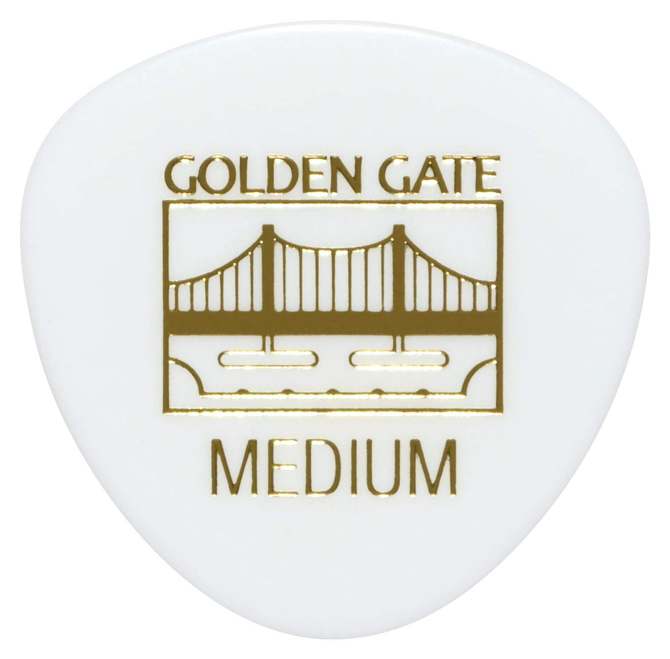 Golden Gate MP-424 Rounded Triangle Shape Guitar Picks, 0.75 mm Thickness, White