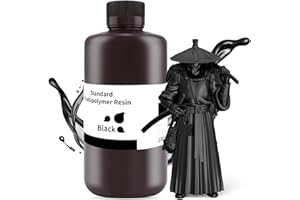 DEEPLEE ELEGOO 3D Printer Resin, 405nm Fast UV Curing Standard Photopolymer Resin, High Precision, Non Toxic 3D Resin for Saturn 4/Saturn 3/Mars 5/Mars 4, LCD/MSLA/DLP 3D Printing, Black 1000G