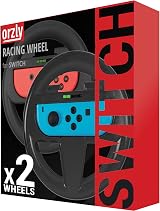 Orzly Steering Wheels for Nintendo Switch Joy-Con Twin Pack Black view 2