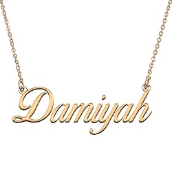 HUAN XUN Customized Custom Simple Any Name Necklace
