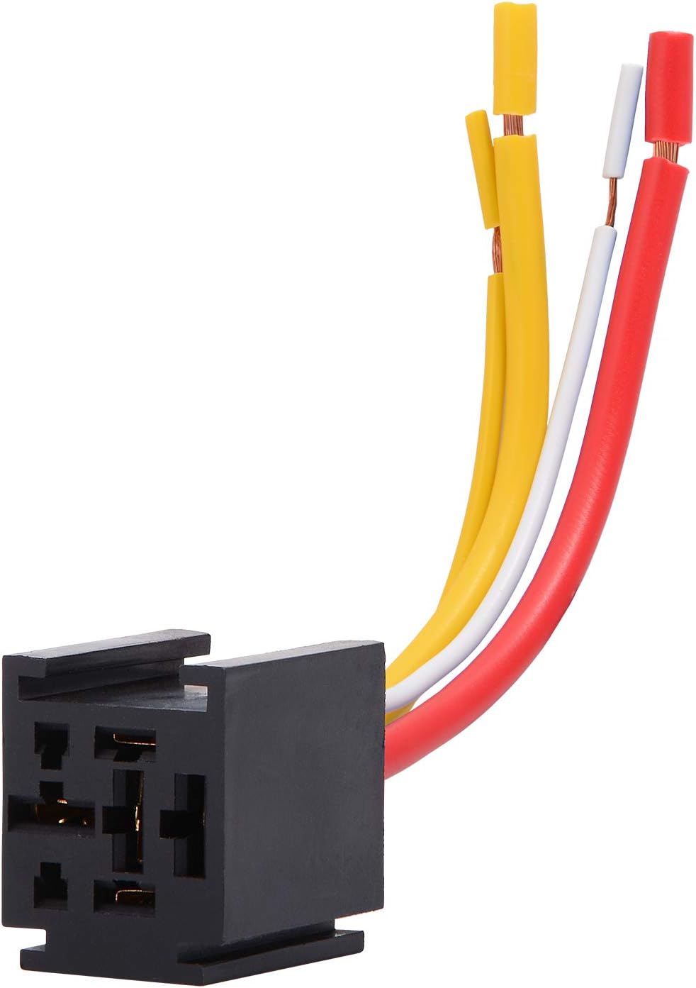 Ehdis [1 Pack Car Truck Motor Heavy Duty Heavy Duty 4-Pin 80A 12V On/Off Normally Open SPST Relay Socket Plug 4 Wire Automotive: Automotive
