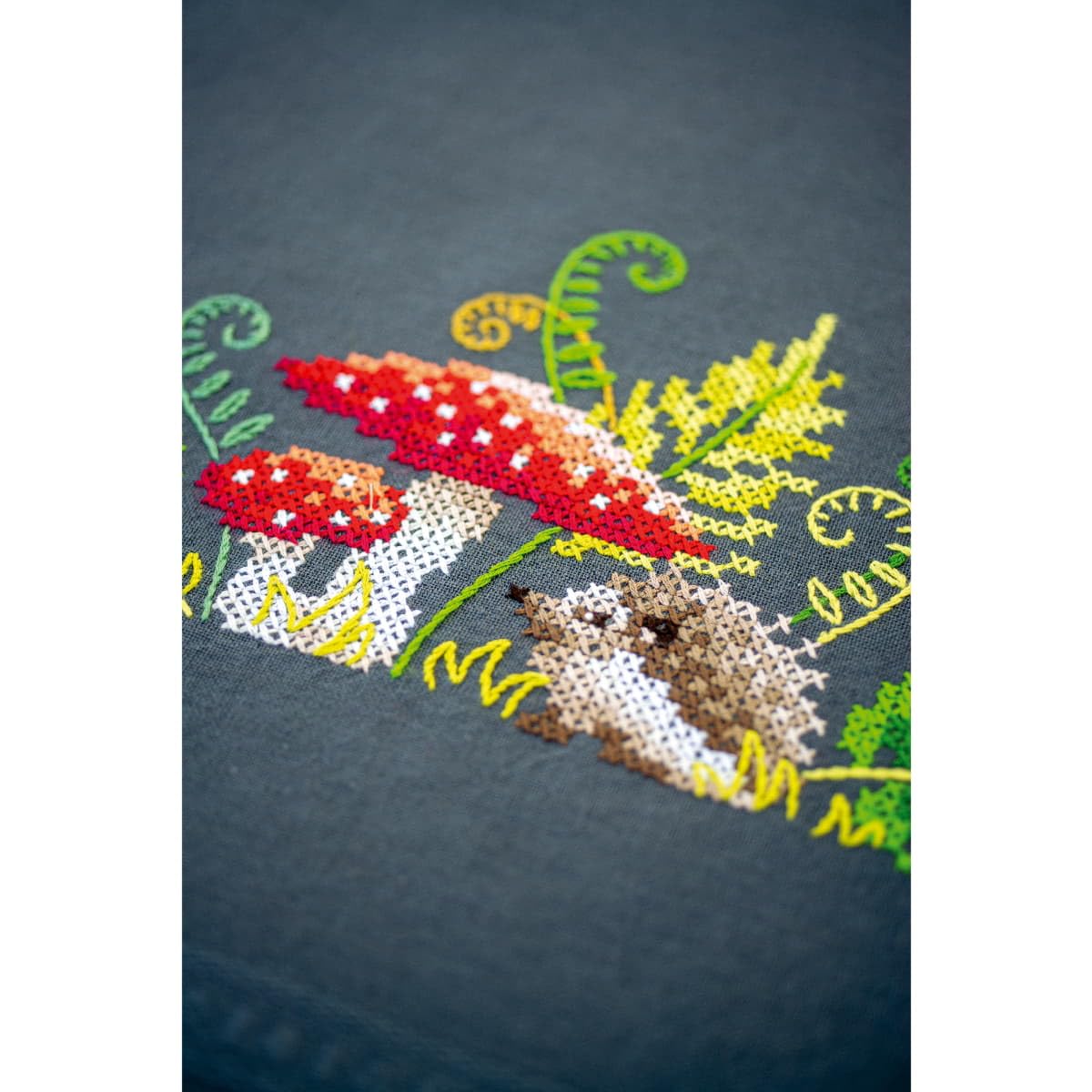 Vervaco Tablecloth Kit, Dark Grey, Approx. 80 x 80 cm