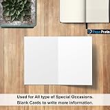 Papa Prints Pack of 50 A6 Blank Cards and Envelopes 350 GSM White view 3