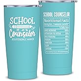 NVFCC School Counselor Gifts, School Counselor Appreciation Gift for Women, Schools Counselors Week Gift 20 oz Stainless Steel Tumbler