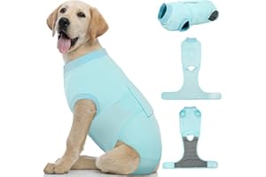 Kuoser Dog Recovery Suit for Dogs After Surgery, Soft Dog Surgical Onesie for Female Male Dogs Spay Neuter, Anti-Licking Pet 