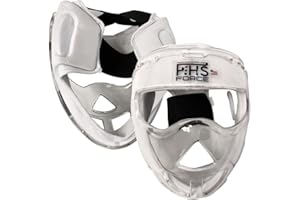 F HS Field Hockey Face Mask Clear Force Transparent Penalty Corner Protection, Available Colors Black, White, Blue in Senior & Junior Size's