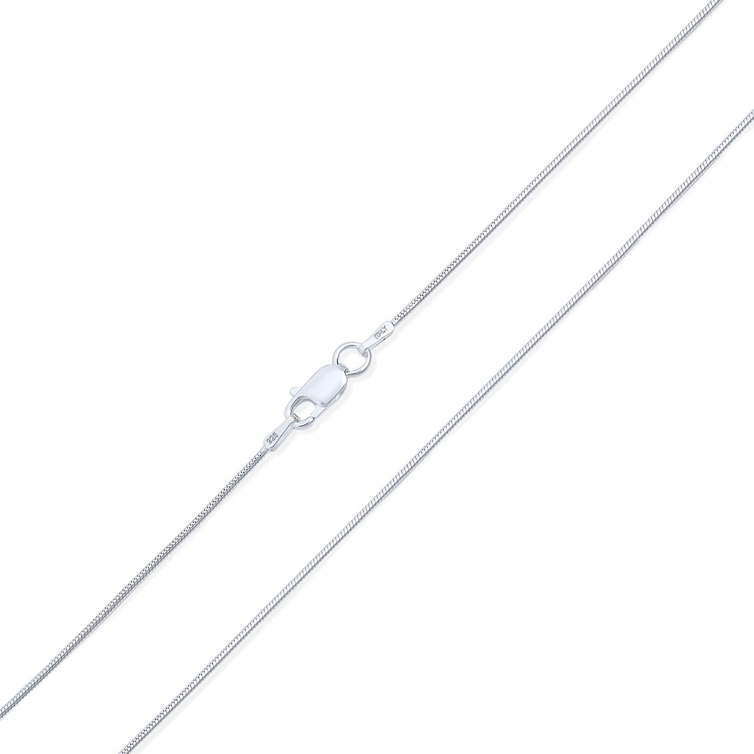 Bling Jewelry Flexible Strong 1.25MM .925 Sterling Silver Magic 8-Sided Snake Chain Necklace for Women and Men 16 Inch — image 1