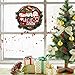 D-FantiX Christmas Wreath for Front Door, 14 inch Small Door Wreaths Indoor Holiday Christmas Decorations Seasonal Home Docer (Three Snowman, Let It Snow)