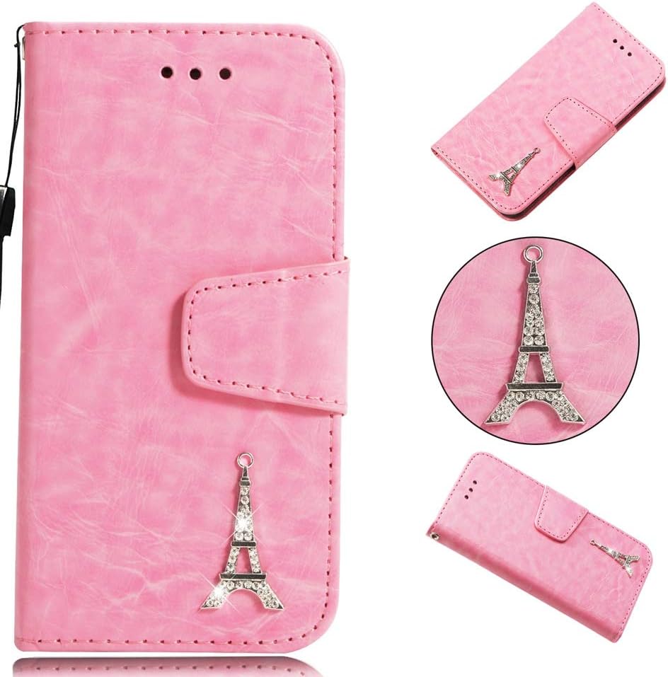 Galaxy S9 Plus Case, ZERMU Diamond Tower Pattern Premium PU Leather [Wrist Strap] [Kickstand Feature] Flip Leather Wallet Case with ID and Credit Card Pockets for Samsung Galaxy S9 Plus 6.2" 2018