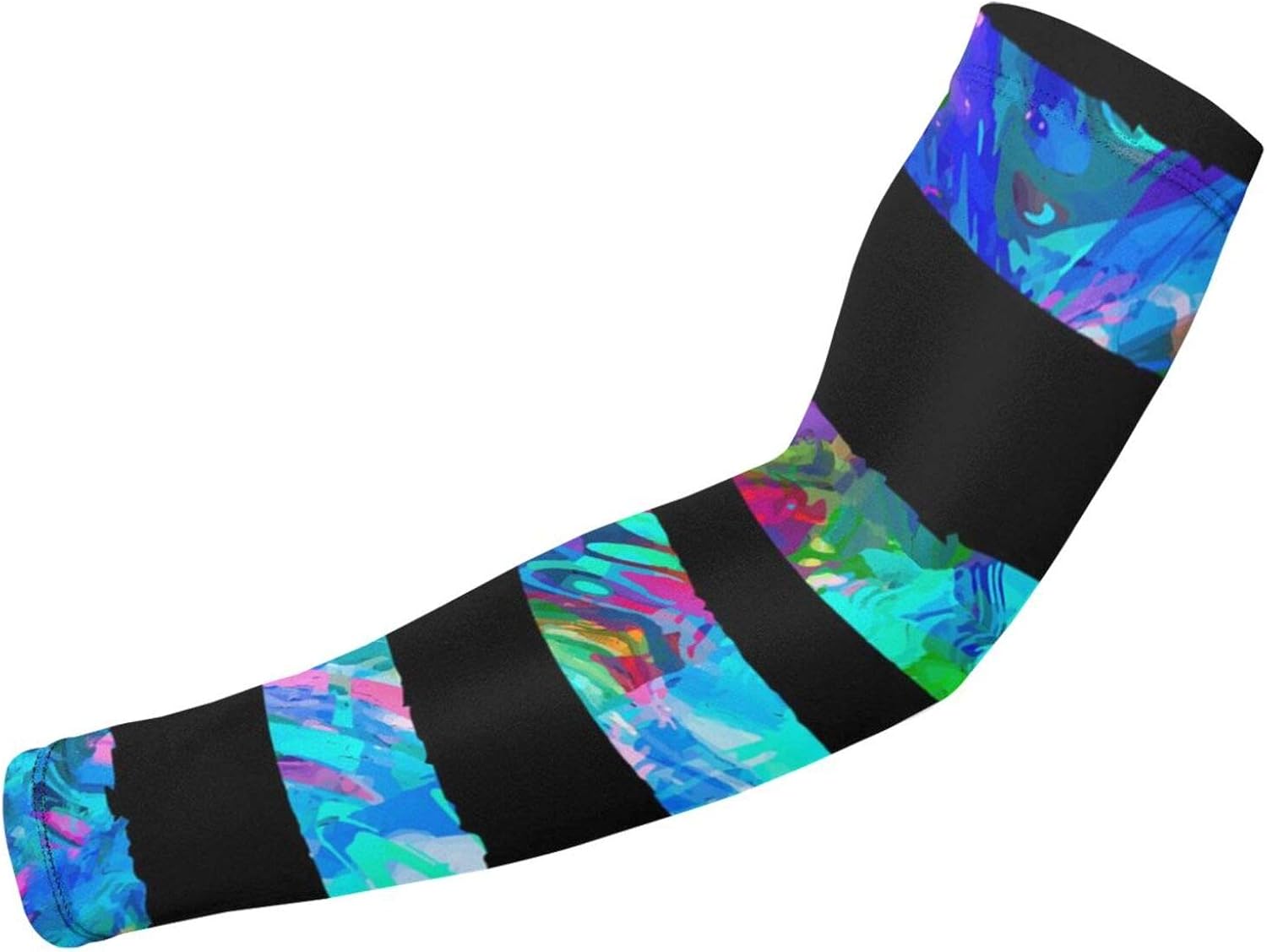 Arm Cover Colorful Striped Pattern Arm Guard Outdoor Uv Protection