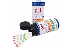 ISENVO 200pcs Universal pH Test Strips, Full Range 0-14, Quickly pH Testing for Urine, Saliva, Drinking Water, Labs, Aquarium