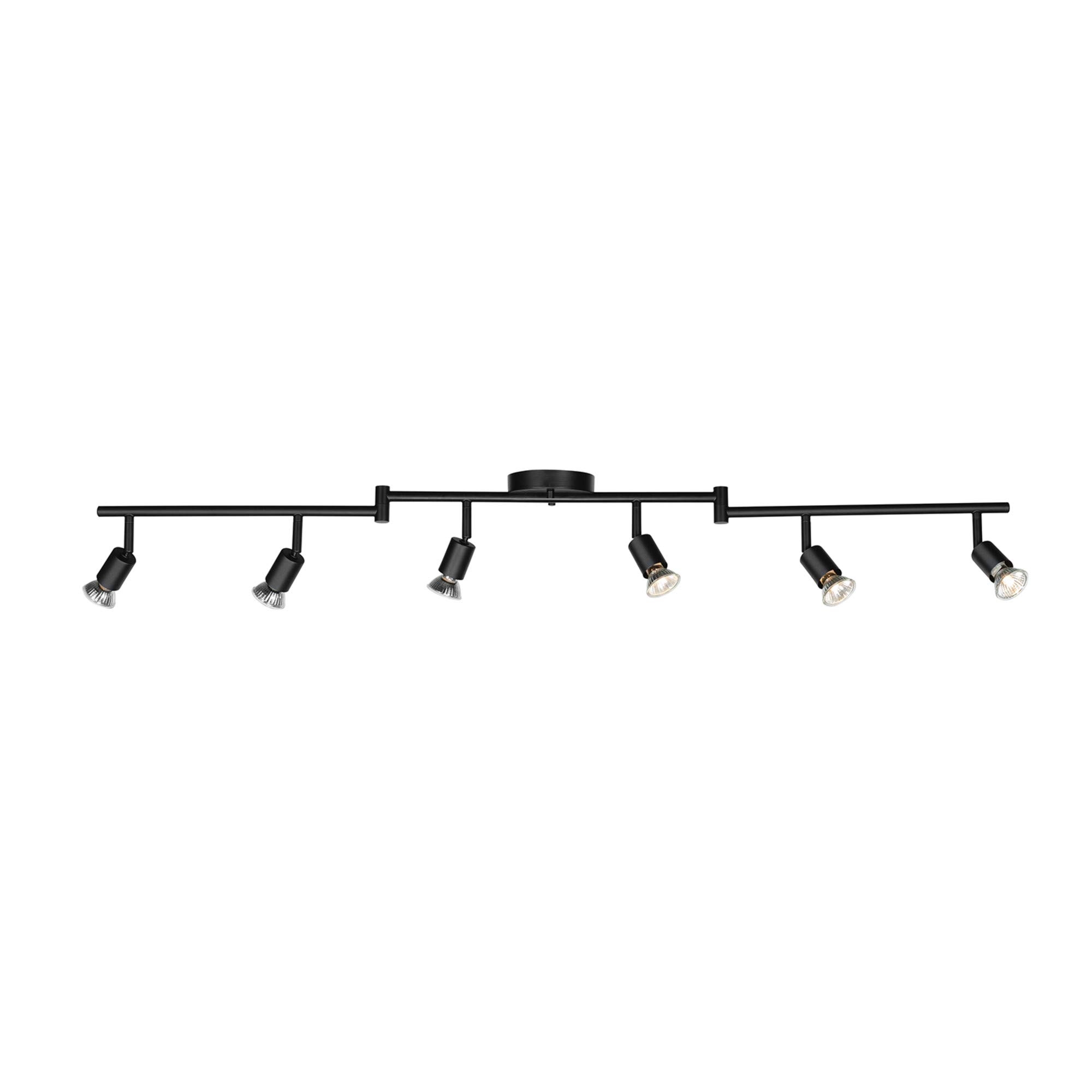 Globe Electric 59693 Payton 6 Foldable Track Lighting Painted, Matte Black