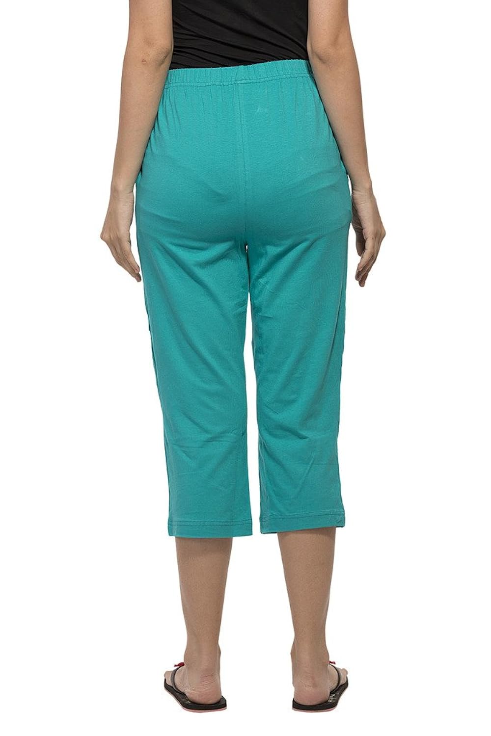 clifton womens solid capri - teal