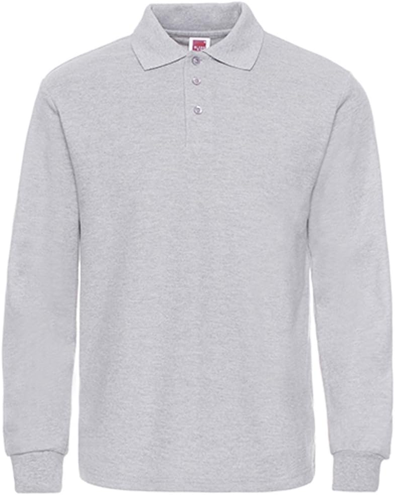 NeedBoMen's Long Sleeve Casual Solid Golf Polo Shirt