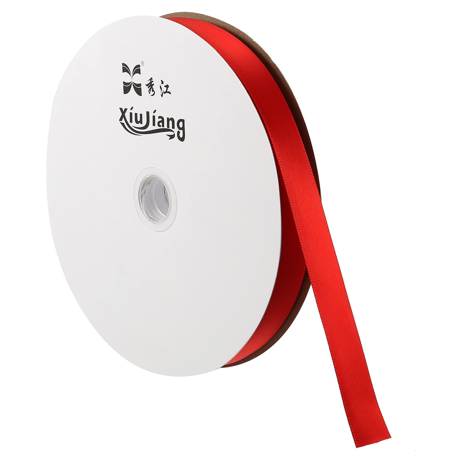 PATIKIL 0.79 Inch Wide 100 Yards Satin Ribbon, Solid Crafts Roll for Party Home DIY Wrapping Decoration Red