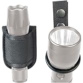 TAFTACFR Compact Flashlight Holder(Open Top)+ Flashlight Ring Strap Holder Hold Mag Lite and Other D/C Cell Flashlights