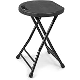 COOZMENT Folding Stool with Handle, Folding Chair,Folding Bar Stool with Non-Slip Feet,Indoor and Outdoor Foldable Stool for Adults(13"&times;11.5"&times;18")