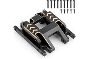 JUZUXI 60g Brass Skid Plate Black Coating RC Transmission Mount Gearbox Base for 1/18 RC Crawler TRX4M Upgrade