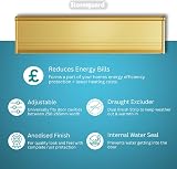 Letter Box Cover Brush Flap Draught Proof Gold Finish 293x77mm view 2