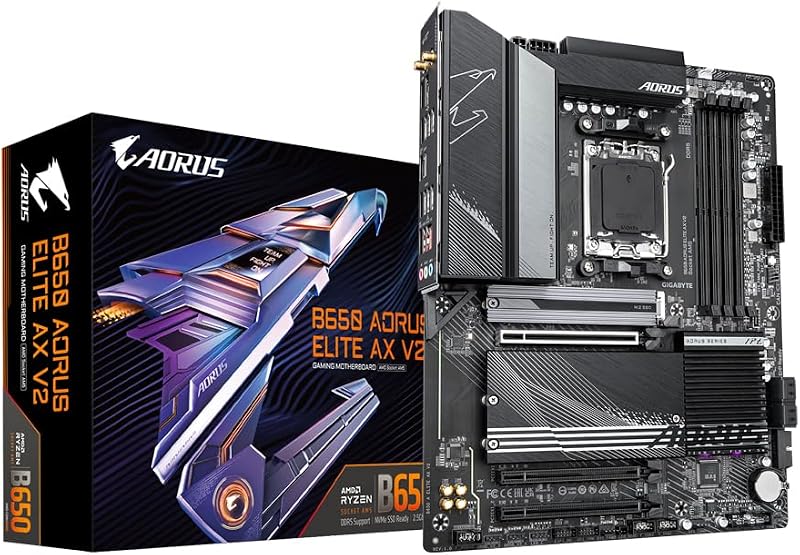 Gigabyte B650 AORUS ELITE AX V2 Motherboard AM5 Ryzen 7000 8000 DDR5 Wi-Fi 6E