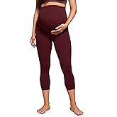CRZ YOGA Butterluxe Maternity Capris Leggings 21" - Over The Belly Workout Active Yoga Womens Pregnancy Crop Pants Stretchy