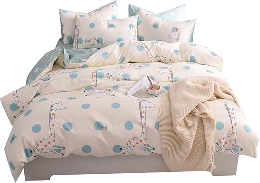 Amazon Com Mkxi Duvet Cover Cute Animal Dorm Bedding Collection