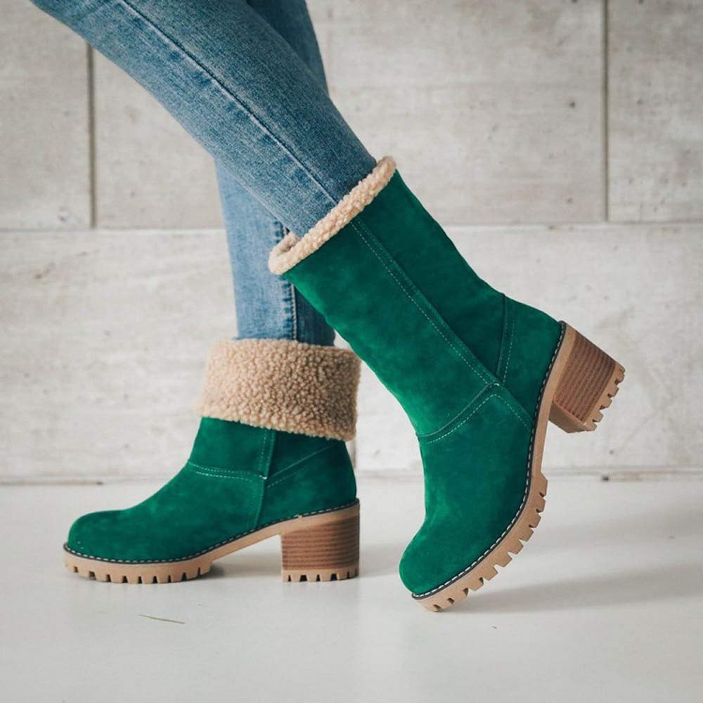 warm ladies high snow shoes leather martin boots