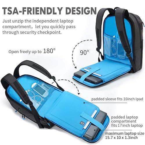 aspen sport slim laptop backpack ASPENSPORT Lightweight Laptop Backpack TSA-Friendly Slim Stylish Travel  College School Computer Bag fit 17 Inch Notebook Water Repellent for Men &  Women Dark Grey/Blue in Kenya