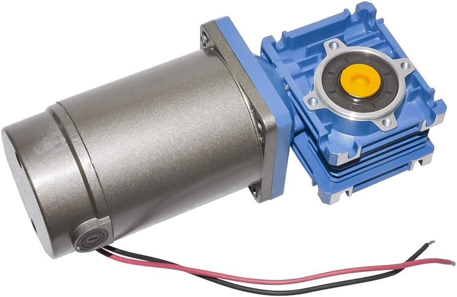 AZSSMUK 90V 60Rpm Turbine Worm Geared Reducer RV030 large Power 120W DC Motor Reversible Low Speed Electric Gearbox Motor