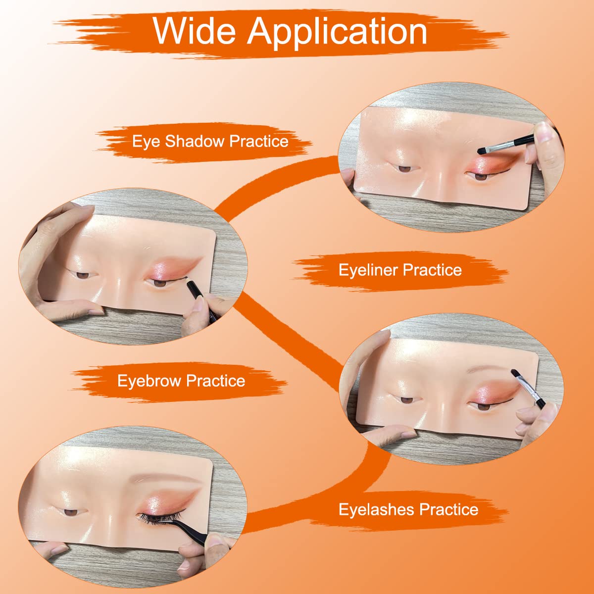 Aibipo 3D Reusable Makeup Mannequin - Practice Face Board with Eyeshadow Palette for Makeup Artists & Beginners