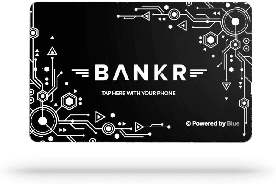 Digital Business Card for Contact Sharing and Networking, Share Social Media Information with a Tap. Smart NFC Networking Card. iPhone & Android Compatible. (Black)