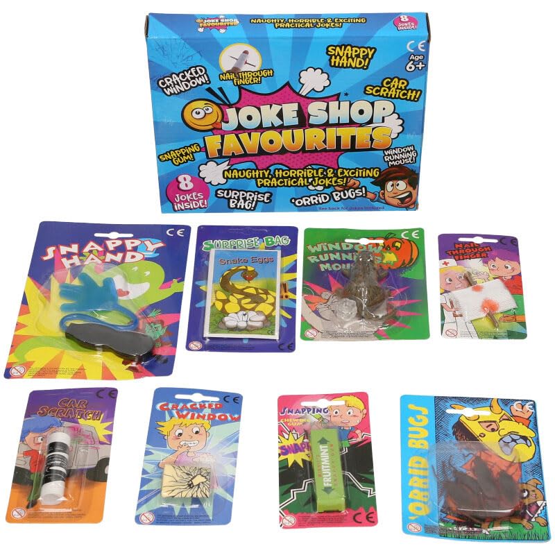 D.A.Y. Republic Classic Horrid Practical Jokes Game Box, Children Action Prank Kit for Friendly Jokes to Family & Friends, Kids Tricks Based Game for Boys & Girls 8 Years and Up (8 Pieces Joke Box)