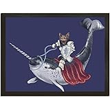 Sharp Shirter Cat Wall Art, Narwhal Cat Print, Funny Cat Poster 8 x 10, 18 x 24, Unusual Posters, Weird Cat Pictures, Cat Rid