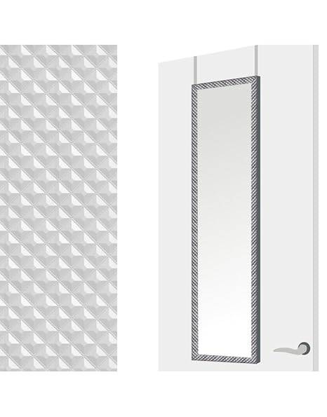 Spiegel für tür mit geometrischen formen, farbe silber Special Black Friday