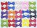 yagopet 20pcs/10pairs Small Dog Hair Bows Topknot Classic Polka Dots Small Bowknot with Rubber Bands Pet Grooming Products Mix Colors Pet Hair Bows Dog Hair Accessories