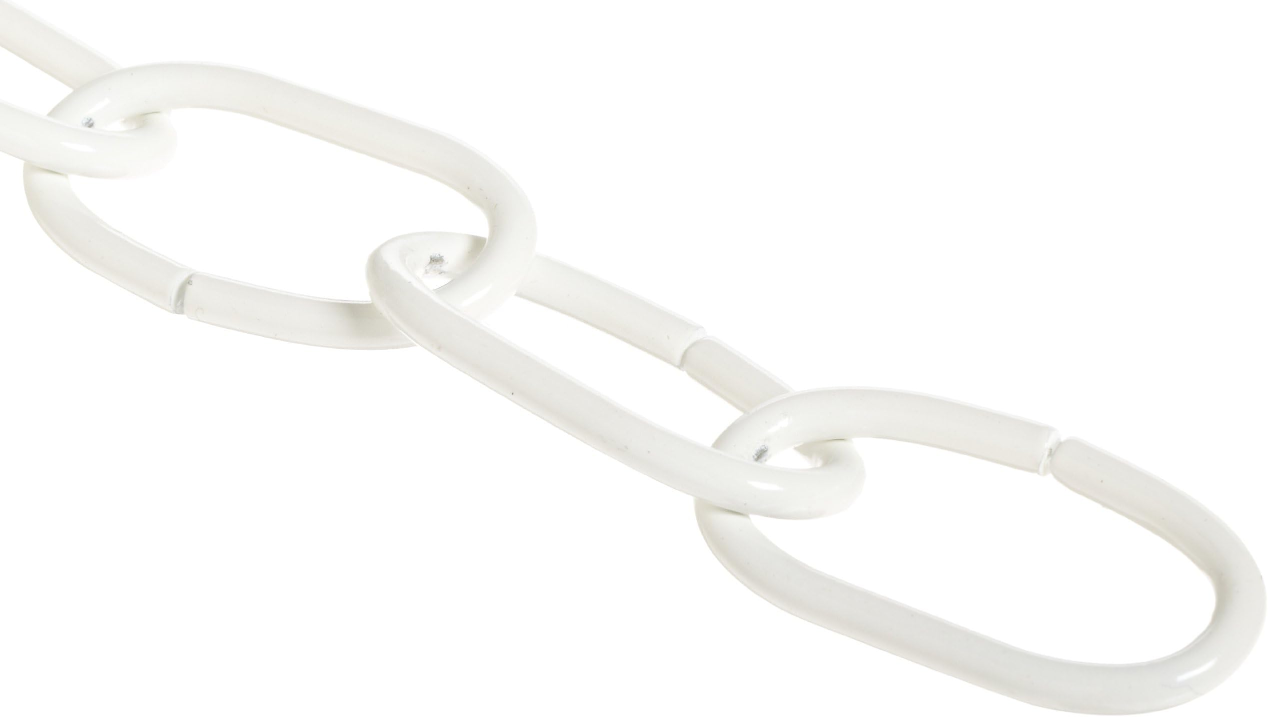 CampbellCampbell 0722004 Decorator Chain on Reel, White Polycoated, #10 Trade, 0.135" Diameter, 40' Length, 35 lbs Load Capacity