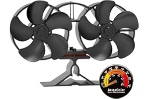 JossaColar Wood Stove Fan Heat Powered | 10-Blade Stove Fan Woodstove Fan Non Electric | Heat Activated Fan for Wood Stove/Wood Burning Stove | Wood Stove Accessories