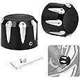 ANONEMOTO Black Front Axle Nut Cover Cap, Front Fork Cap Nut Cover Compatible for Harley Davidson 2002-2024 Softail Dyna Iron 883 Electra Glide Road Glide Street Glide Sportster Heritage Springer