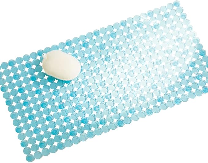 mDesign Ideal Alfombra de baño Antideslizante – Alfombra para la bañera