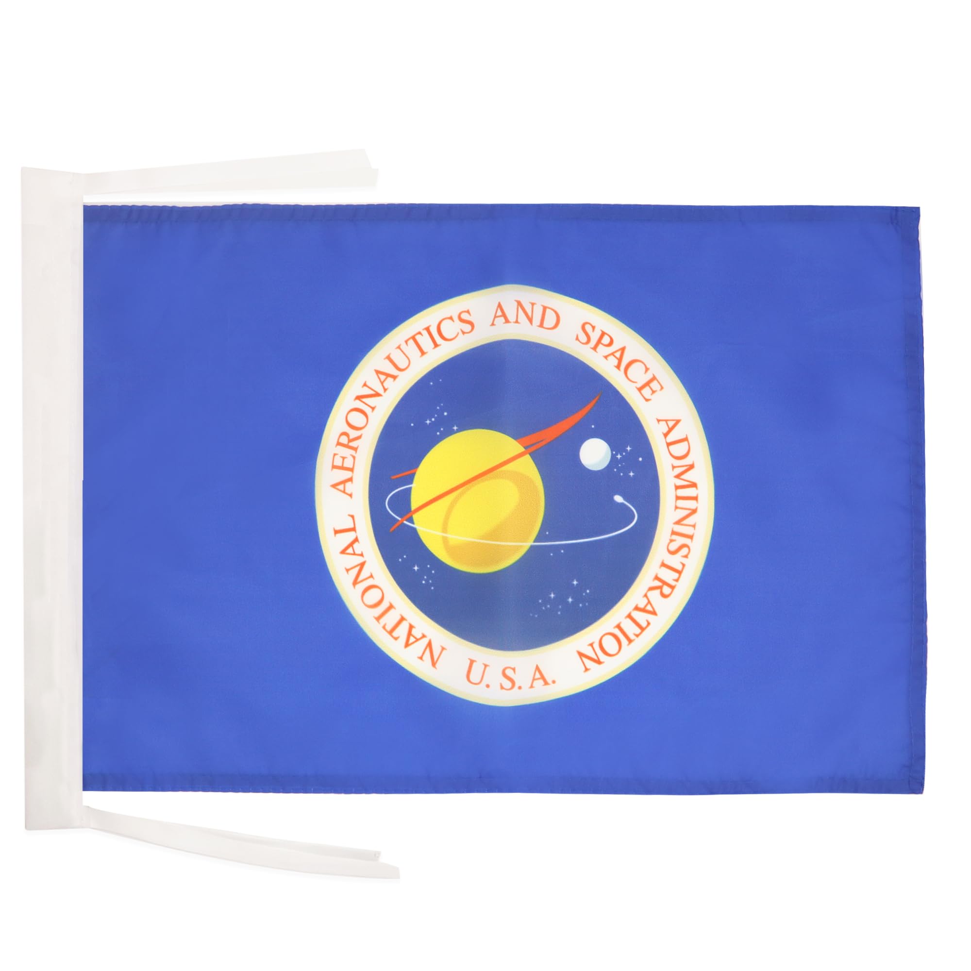 AZ FLAG - United States NASA Flag - 18'' x 12'' - 100% Polyester US National Aeronautics and Space Administration Small Banner with Two Cords - Fade Resistant - Vivid Colors - 18x12 in - 45x30 Cm