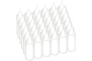 9-Hour Emergency Candles Compatible with Candle Lanterns, 36 Pack Long-Burning Candles, White Pillar Candle for Home Outdoor 