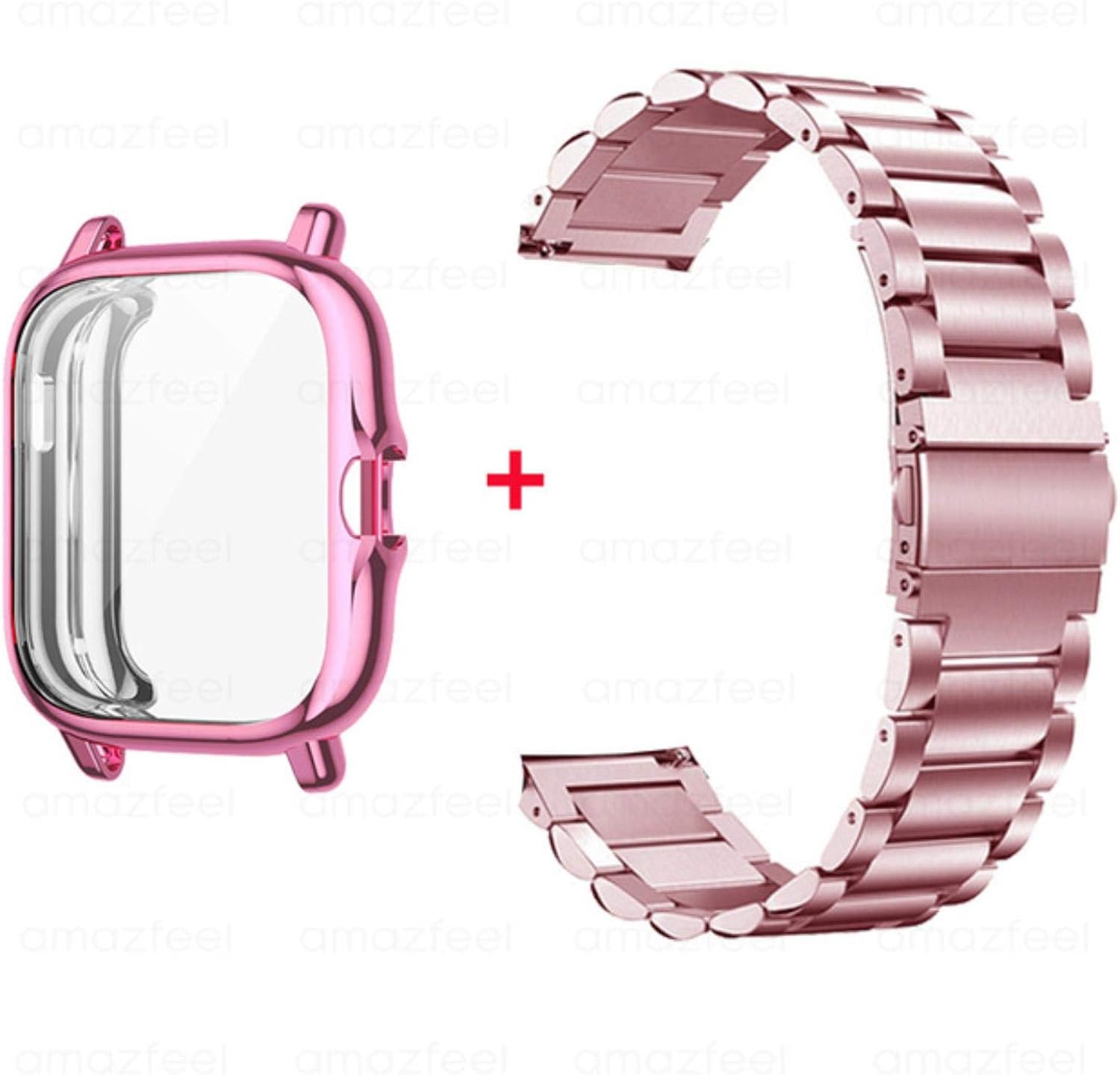 Correa de muñeca de metal para Amazfit Bip Case Pulsera para ...