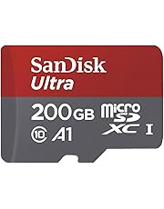 SanDisk Ultra 200GB microSDXC Speicherkarte + Adapter bis zu 100 MB/Sek., Class 10, U1, A1