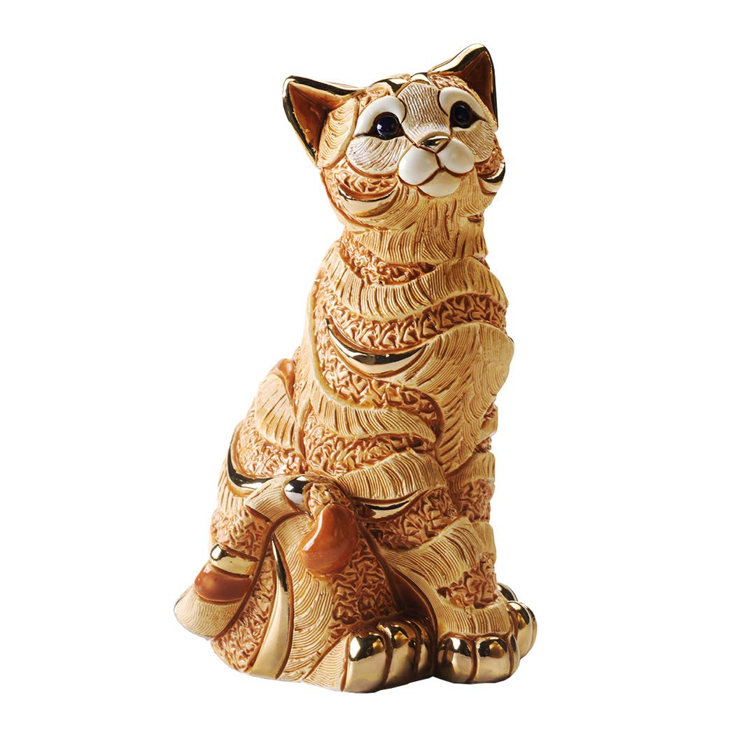 De Rosa Rinconada - Orange Striped Cat Ceramics Figurine
