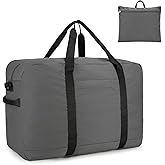 Uarition 80L Foldable Travel Duffle Bag - Lightweight Duffel Bag for Women & Men, Large Packable Travel Bag for Weekend Trips, Camping & RV Travel (Grey)