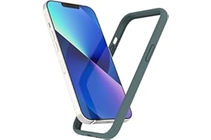K TOMOTO Compatible with iPhone 13/13 Pro Bumper Case (6.1 Inch), Liquid Silicone Protective Frame [Raised Edge & Drop Protection] Silky and Soft Touch, Pine Green