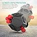 XDesign Fidget Cube 12 Sides Cube Attention Toy, Relieves Stress and Anxiety, Relax for Children and Adults, 12 Sided Fidget Dice Premium Quality 12 Sided Figit Cube Puzzle Toy, Black/Red
